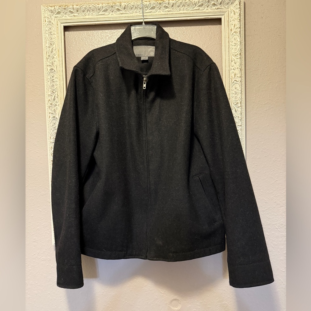 Old Navy Men’s Dark Gray Wool Blend Coat Size XL